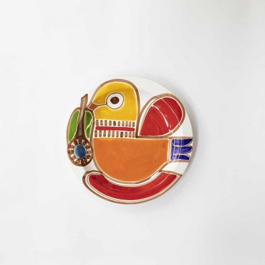Piatto Tondo Strombolicchio PTNST ceramiche de simone folk Piatto Tondo Strombolicchio PTNST ceramiche de simone folk